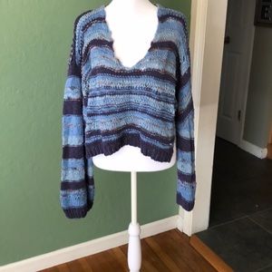 Free People Lake Life Pullover Bottle Blue Size Medium